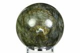 Flashy, Polished Labradorite Sphere - Great Color Play #355443-1